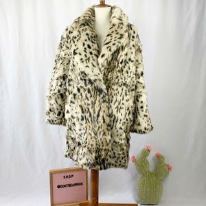 New Zara Leopard Print Coat (Sz: M)